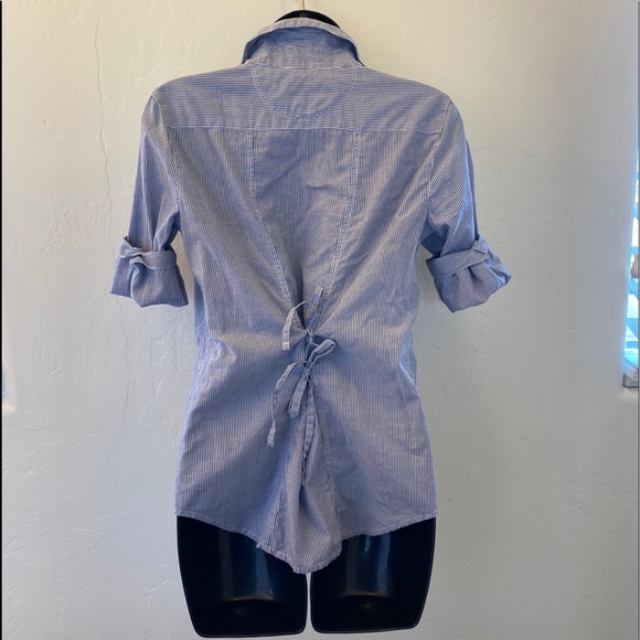 Converse Blue/White Striped Shirt Size XS - Picture 2 of 8